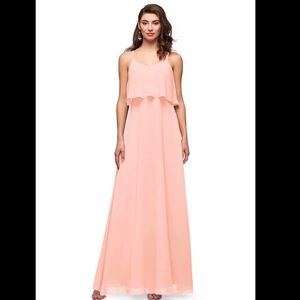 Azazie Desiree Bridesmaid Dress in Coral Size 4